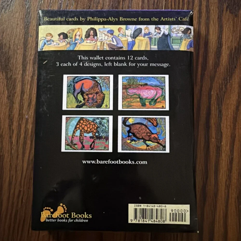RARE 1995 Barefoot Artists’ Cards African Animals‎ Philippe-Alys Browne 12 Cards